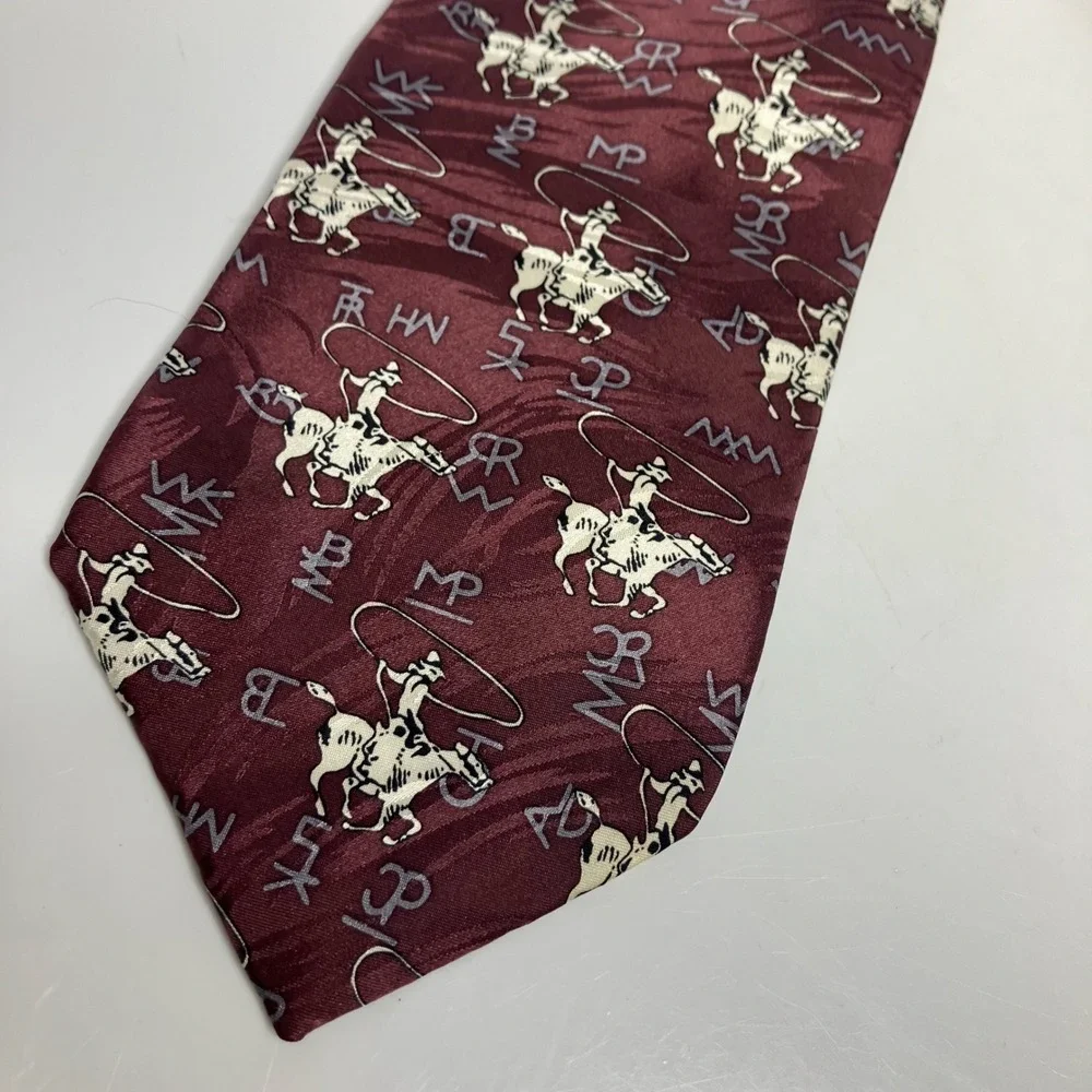 Rockmount ranch wear 100% silk tie vintage tru-west‎ made in the USA western